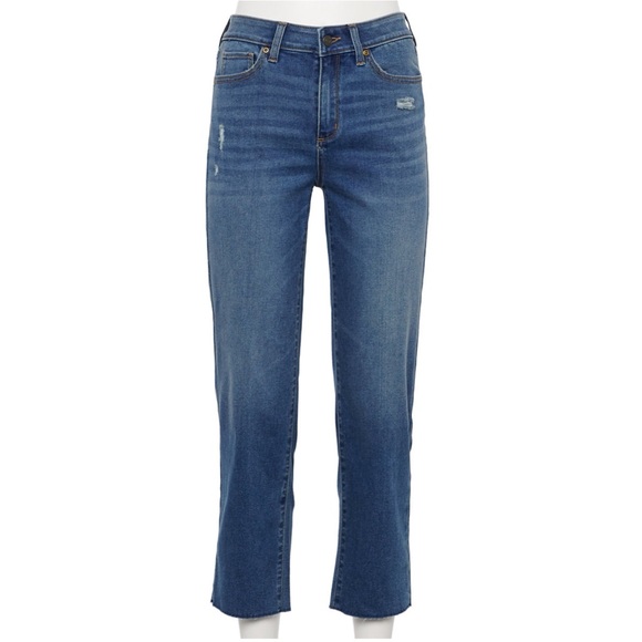 Sonoma Denim - NWT Sonoma High-Waisted Straight-Leg Crop Jeans Blue Size 18R